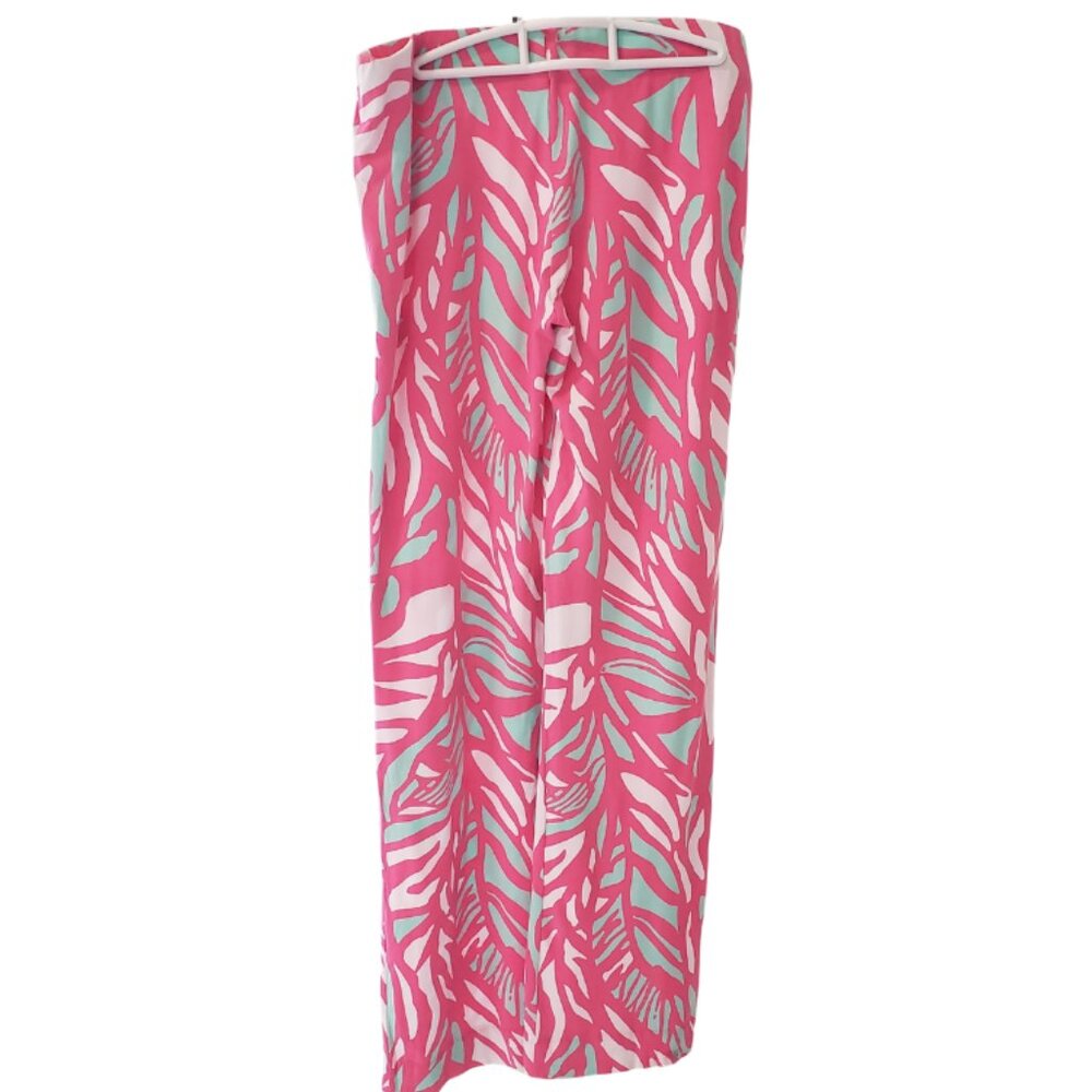 Lily Pulitzer Pants Pink Papaya Playa Georgia May Palazzo Pants, Sz M